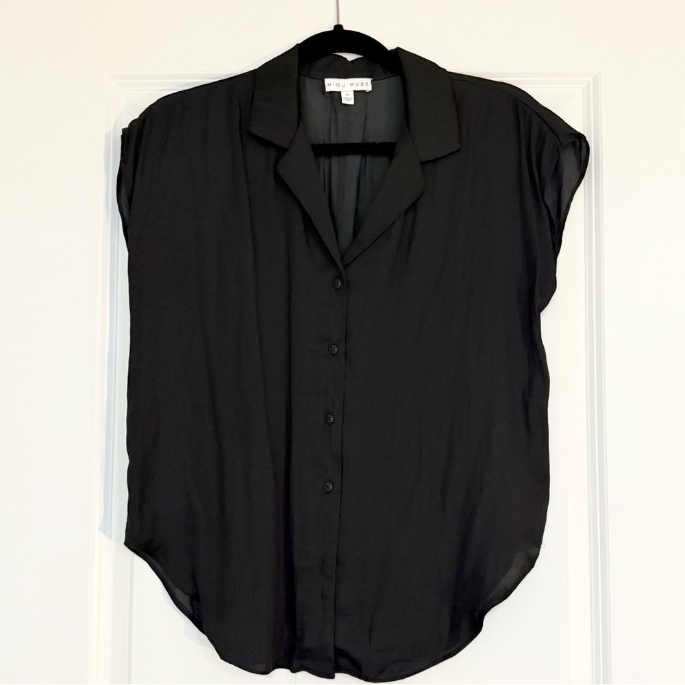 Cap Sleeve Button Down